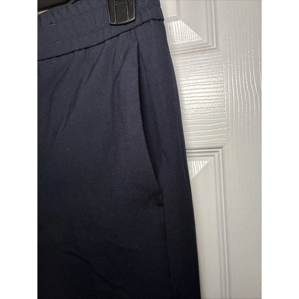 Men's Banana Republic Tailored Tapered  Trouser Pant Elastic Band Blue 34x36